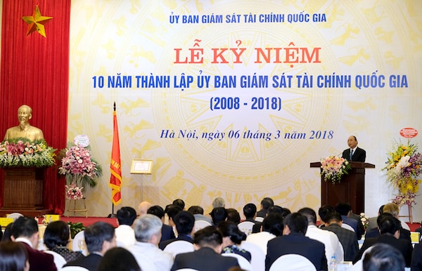 Thủ tướng Chính phủ Nguyễn Xuân Phúc đã nhắc lại sự kiện thành lập Ủy ban Giám sát tài chính quốc gia