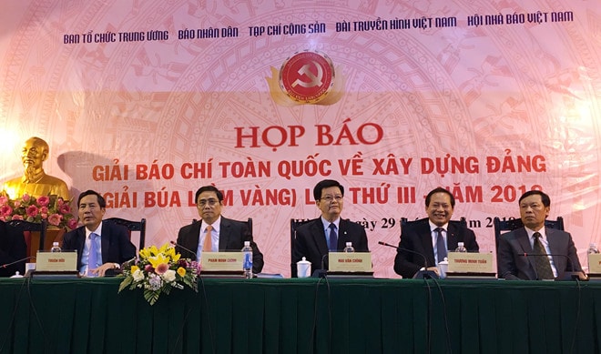 Họp báo về Giải Báo chí toàn quốc về xây dựng Đảng - Giải Búa liềm vàng lần thứ 3 năm 2018.