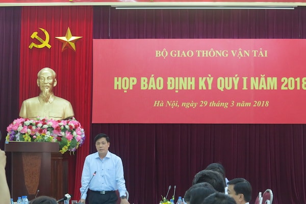 Ông Nguyễn Ngọc Đông, Thứ trưởng Bộ GTVT tại buổi họp báo