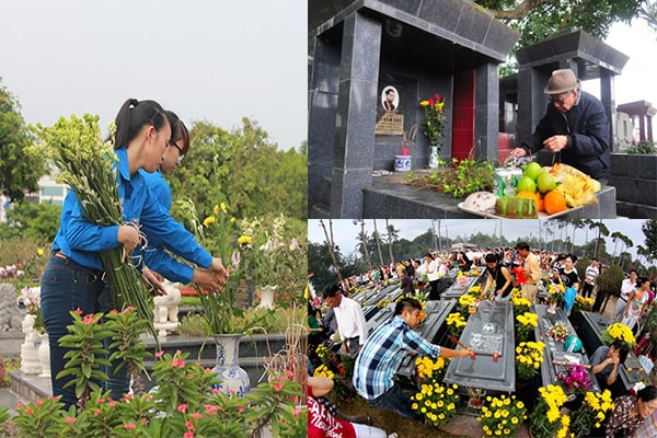 Tảo mộ dịp Tết Thanh minh là nét đẹp văn hóa của người Việt