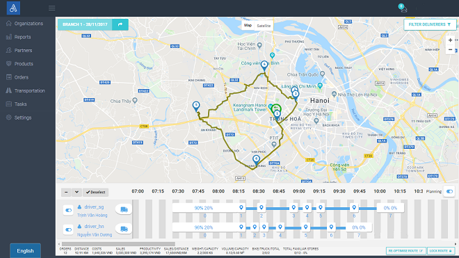 Startup triển khai thuật toán thông minh cho phần mềm giúp tối ưu hóa tuyến đường vận chuyển.