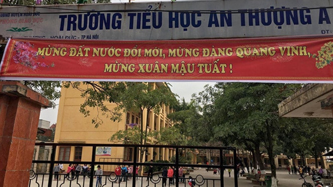 Trường tiểu học An Thượng A, nơi xảy ra vụ việc