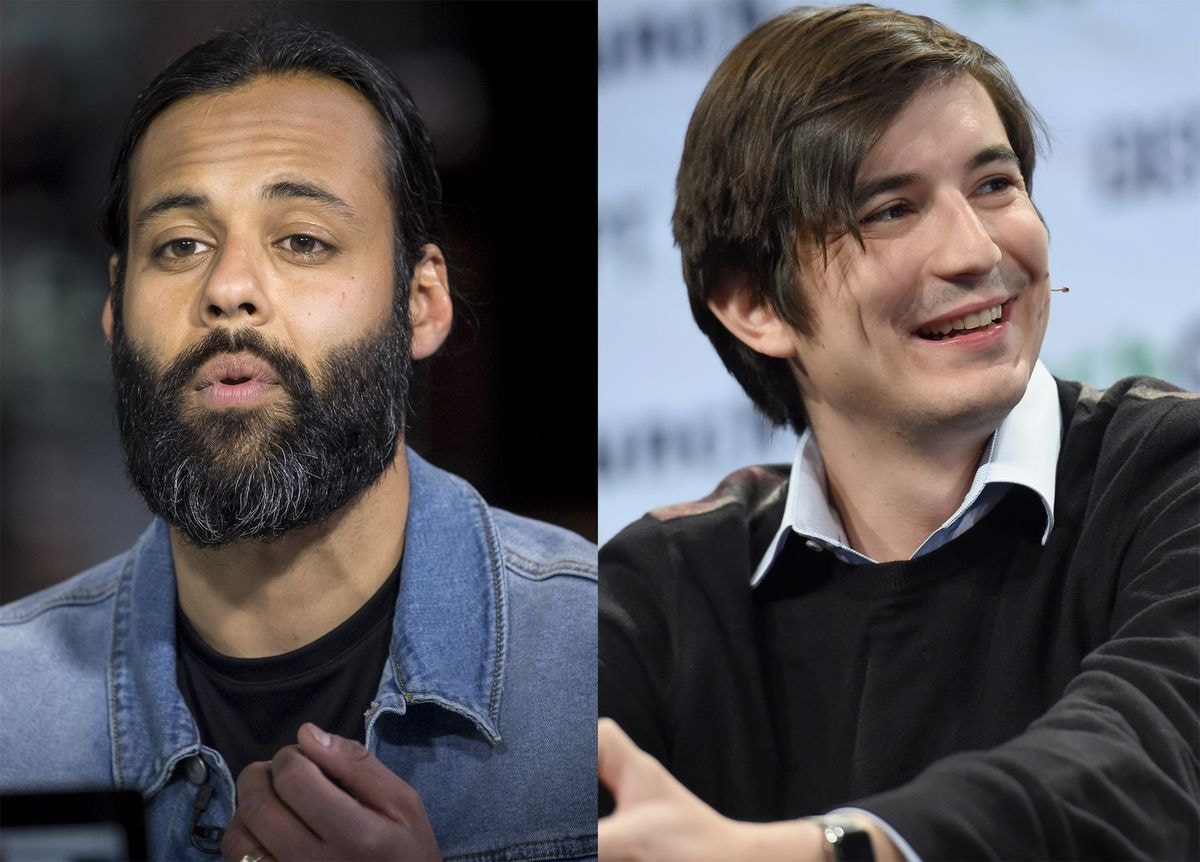 Baiju Bhatt (trái) và Vlad Tenev. Ảnh: Bloomberg/Getty Images