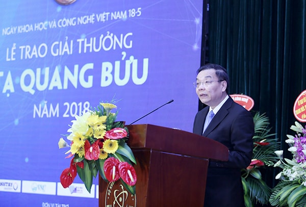 Bộ trưởng Chu Ngọc Anh phát biểu tại buổi lễ.