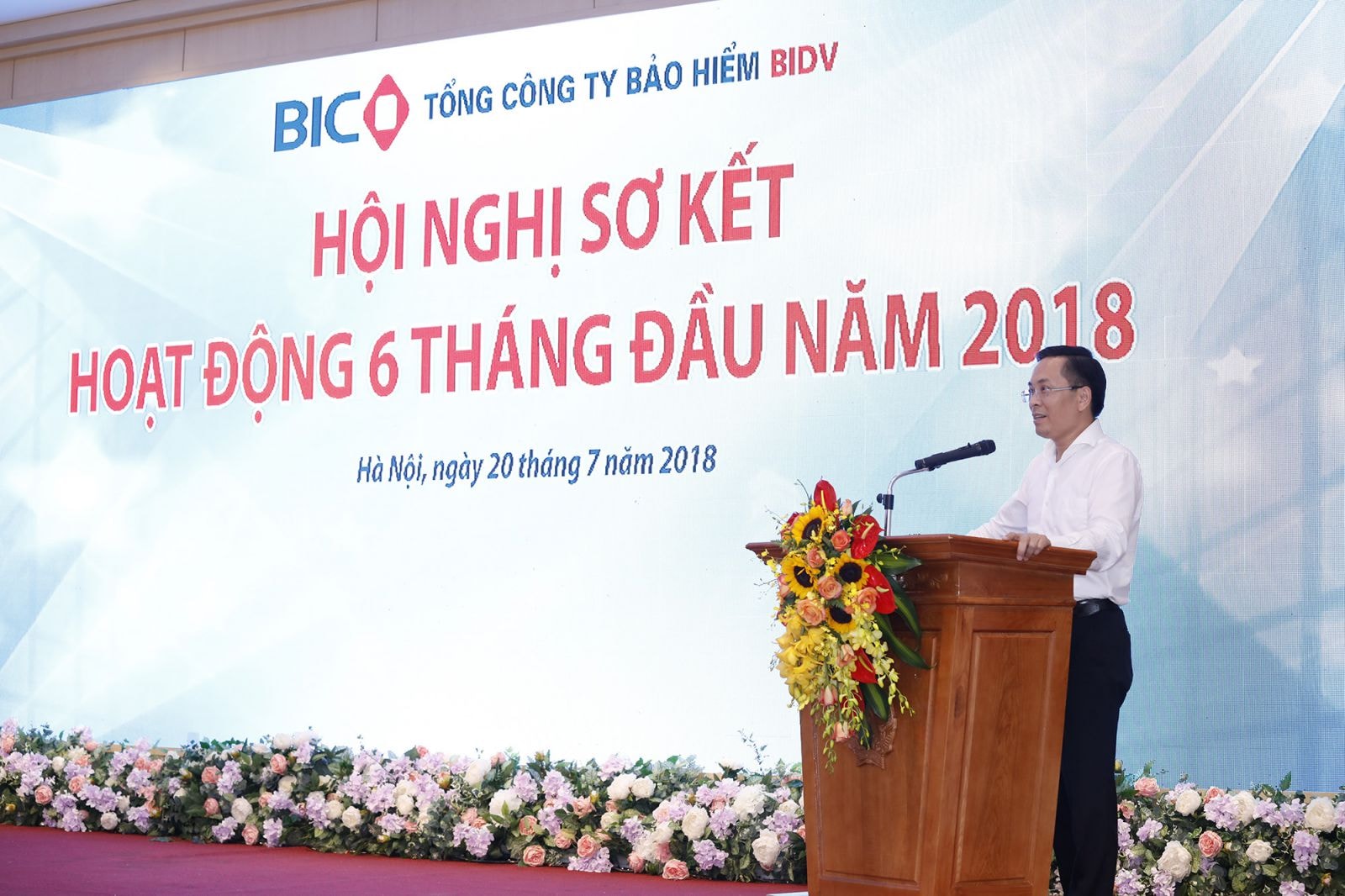 Ông Phạm Quang Tùng, Ủy viên Hội đồng Quản trị BIDV, phát biểu tại Hội nghị