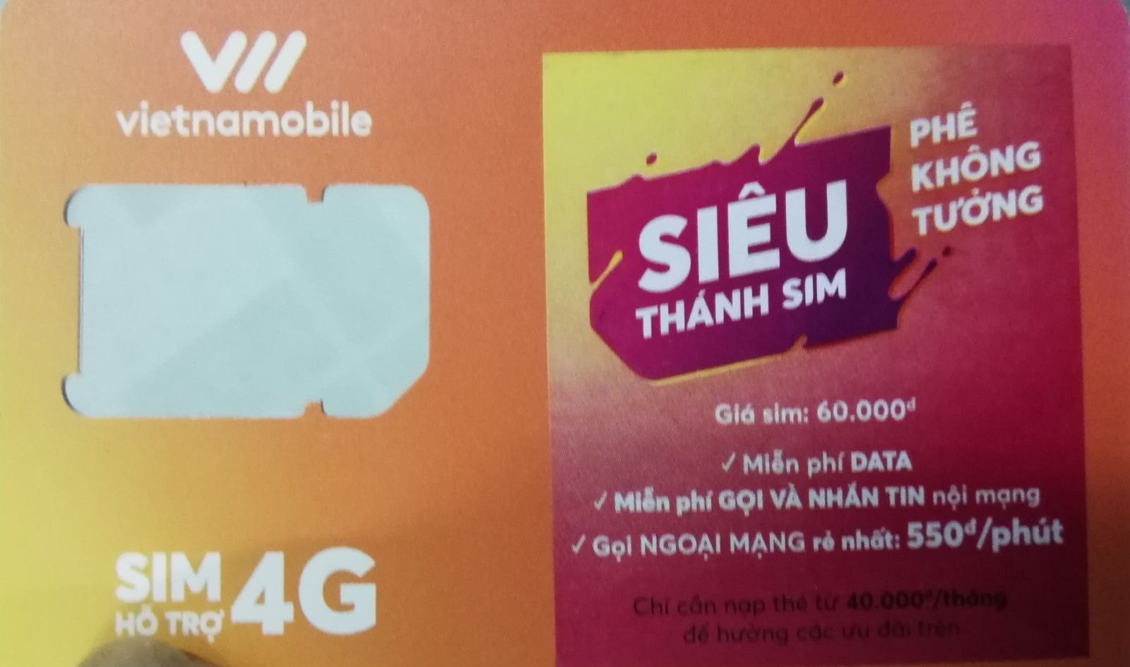 Siêu Thánh sim 4G được nhân viên của nhà mạng Vietnamobile tư vấn sai sự thật cho khách hàng.