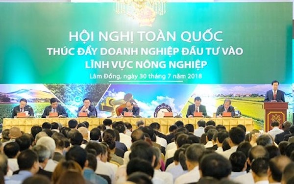 Hội nghị toàn quốc “Thúc đẩy doanh nghiệp đầu tư vào lĩnh vực nông nghiệp” tại TP Đà Lạt, Lâm Đồng.