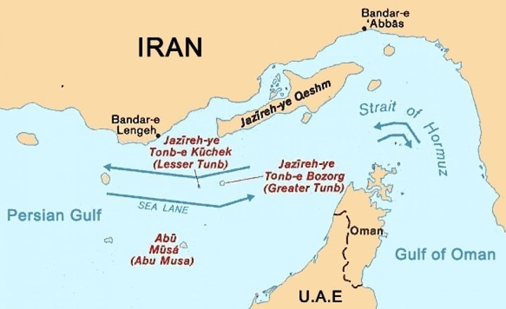 Sơ đồ eo biển Hormuz 