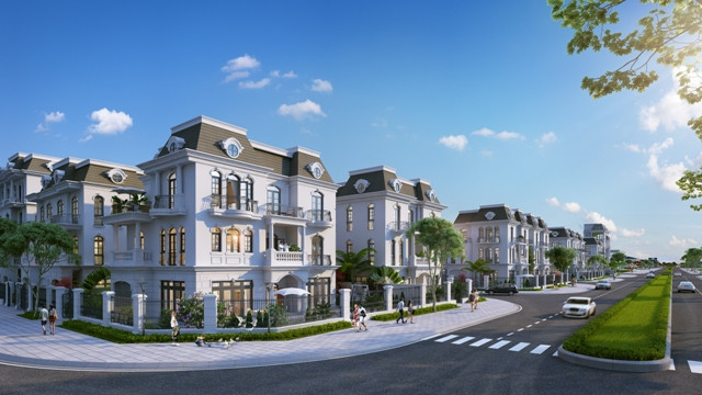 Kiến trúc Pháp đặc trưng tại phân khu Hoa Hồng – Vinhomes Star City (hình ảnh minh họa)