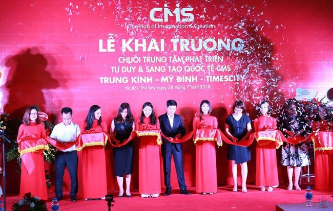 Lễ khai trương chuối phát triển tư duy và sáng tạo quốc tế CMS Việt Nam của Tập đoàn giáo dục Egroup 