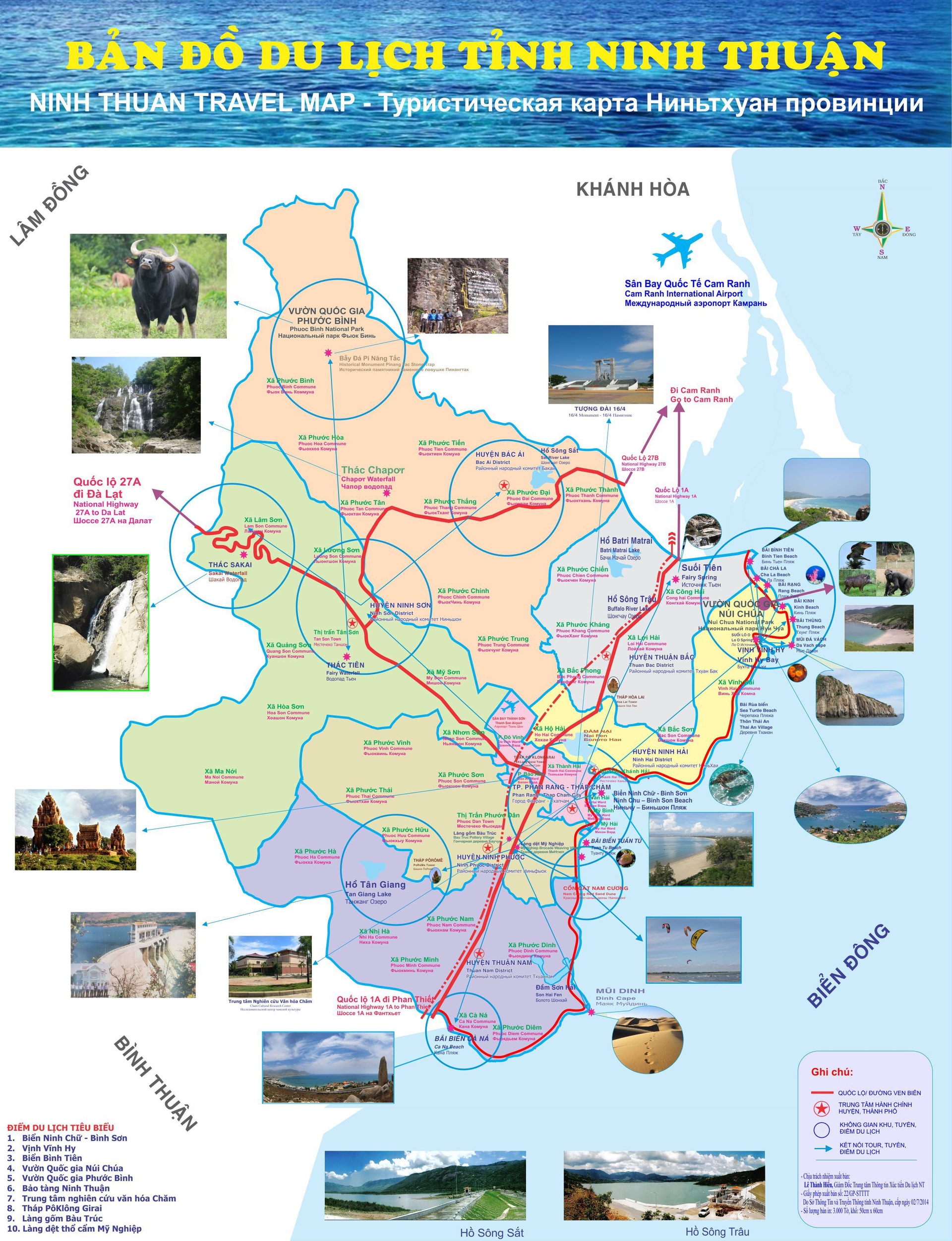 Bản đồ Du lịch tỉnh Ninh Thuận