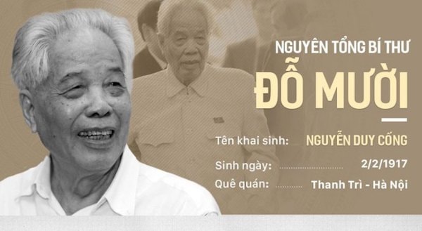 Nguyên Tổng Bí thư Đỗ Mười vừa từ trần hồi 23h12 ngày 1/10/2018, tại Bệnh viện Trung ương Quân đội 108. 