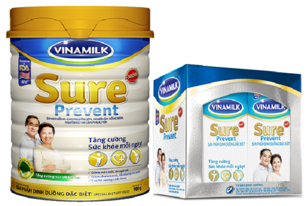 Sản phẩm Vinamilk Sure Prevent Mới.