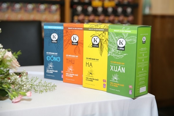 Dòng sản phẩm cà phê bộ 4 mùa Xuân, Hạ, Thu, Đông thuộc thương hiệu K Coffee