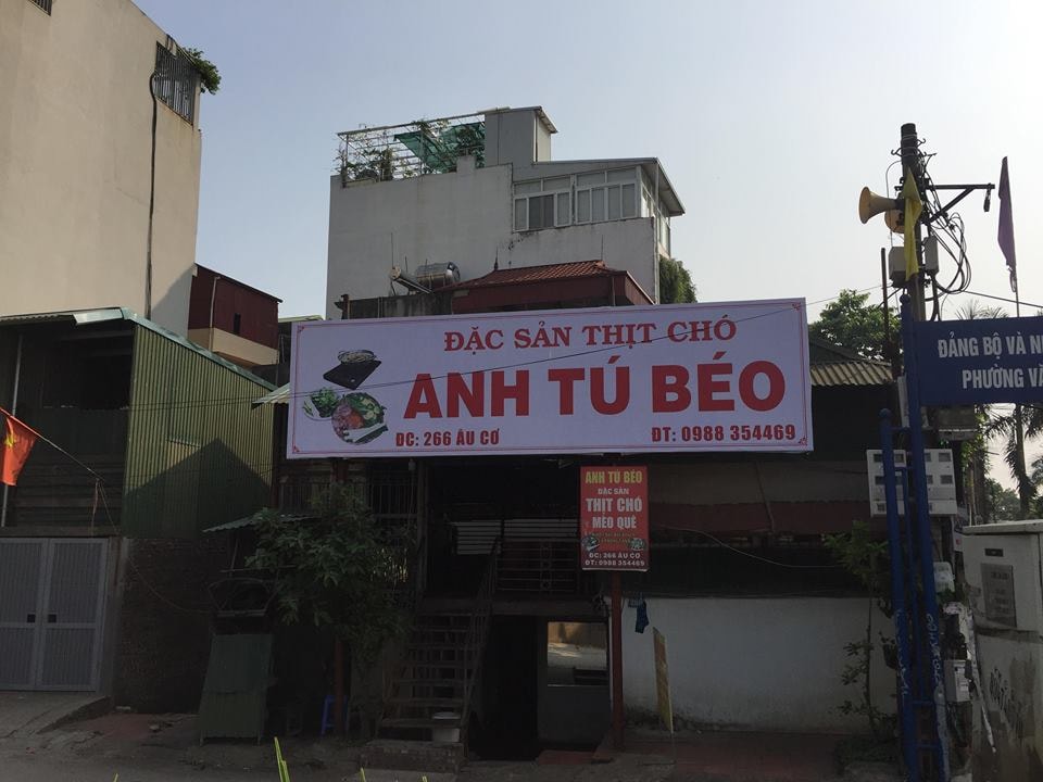 Quán thịt chó Anh Tú Béo, quán thịt chó duy nhất ở Nhật Tân thời điểm hiện tại.