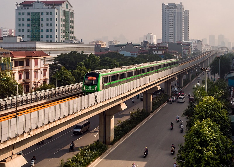 Tàu Cát Linh - Hà Đông đang trong quá trình chạy thử.