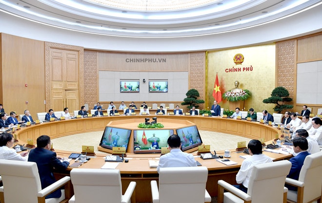 Quang cảnh phiên họp Chính phủ tháng 10/2018.