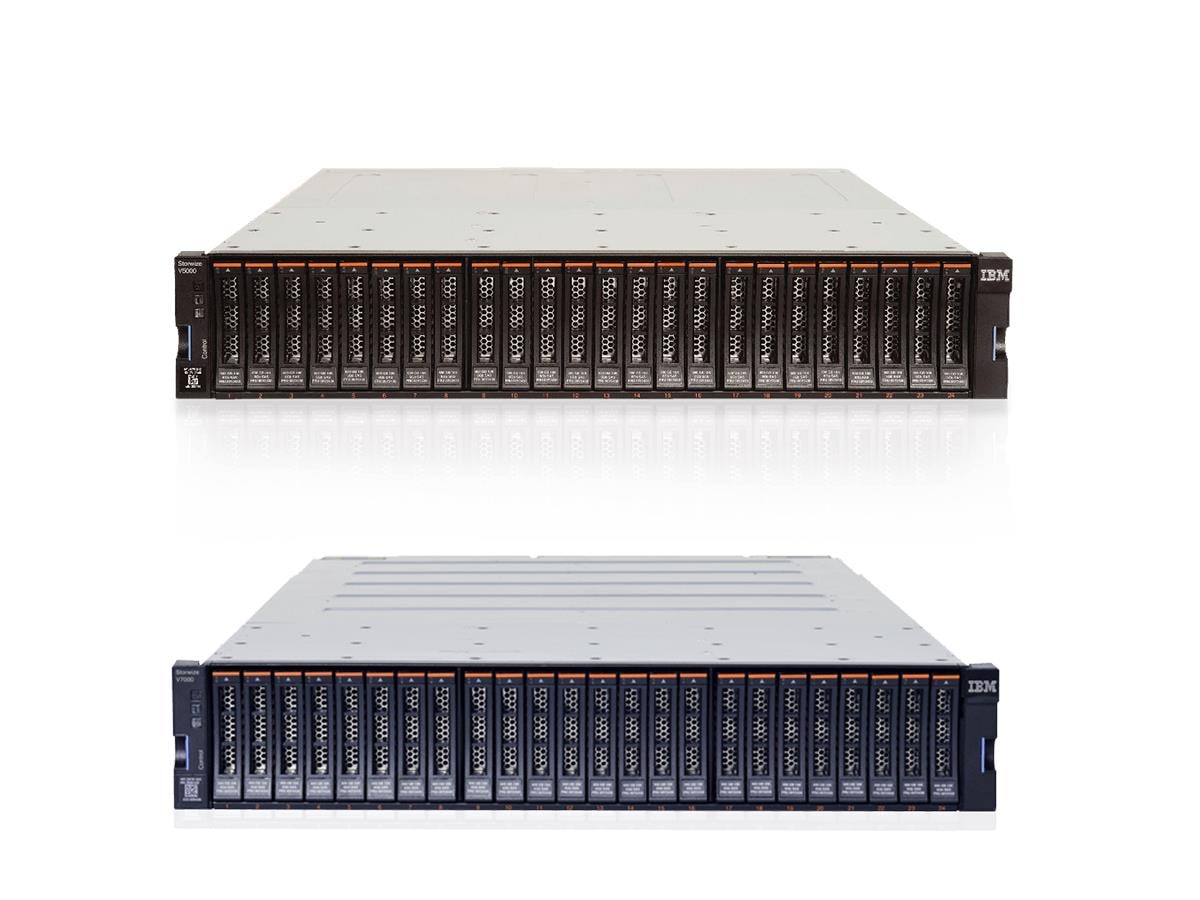 IBM Storwize V5000 (ảnh trên) và V7000 (ảnh dưới)