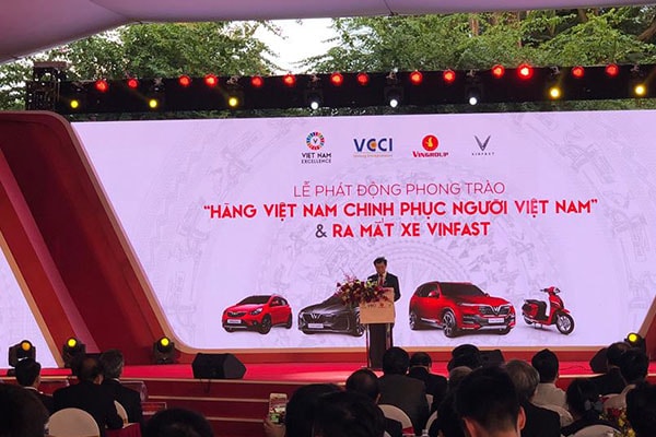 Ông Nguyễn Việt Quang, Tổng Giám Đốc Tập đoàn Vingroup phát biểu khai mạc sự kiện