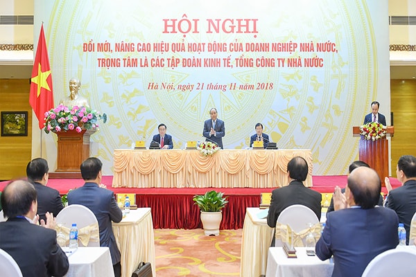 p/Thủ tướng Nguyễn Xuân Phúc chủ trì Hội nghị đổi mới, nâng cao hiệu quả hoạt động của doanh nghiệp Nhà nước (DNNN). Ảnh: Quang Hiếu