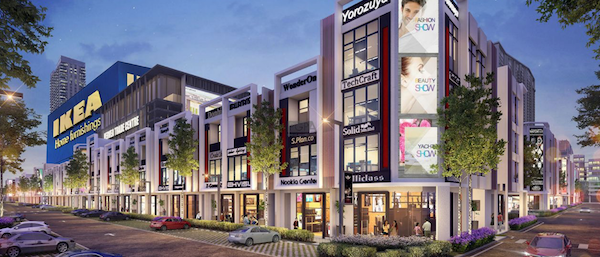 Tuyến phố shophouse New City Phố Nối nằm trên trục đường 69m, sở hữu mặt tiền lớn và vỉa hè rộng rãi