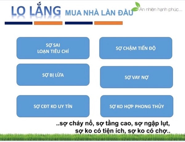 Khách hàng mua nhà lần đầu có nhiều yếu tố làm họ lo lắng