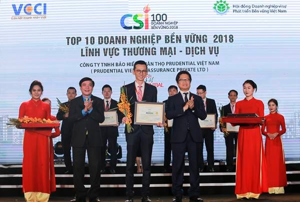 Prudential lọt vào Top 10 CSI năm 2018