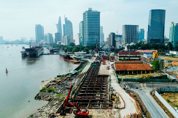 Đoạn metro ngầm nhà ga Ba Son