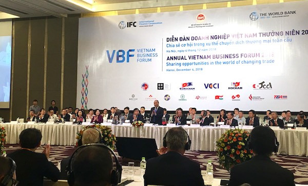 Diễn đàn Doanh nghiệp Việt Nam thường niên (VBF) 2018 sáng ngày 4/12,