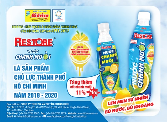 Sản phẩm Chanh muối Restone của Bidrico được chọn là sản phẩm công nghiệp chủ lực của TPHCM.