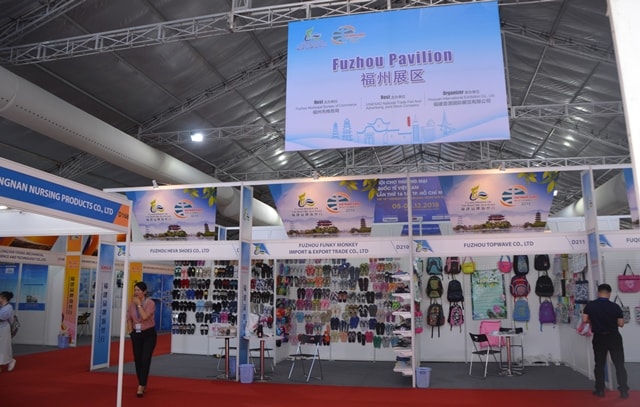 Khu gian hàng của các doanh nghiệp phúc Châu tại Vietnam Expo 2018