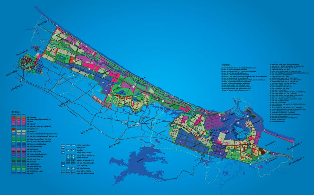 Khu kinh tế mở Chu Lai sẽ phát triển đô thị hiện đại, hấp dẫn, giàu bản sắc, dựa trên cấu trúc cảnh quan và sinh thái tự nhiên, đặc biệt là khai thác cảnh quan sông Trường Giang, vịnh An Hòa