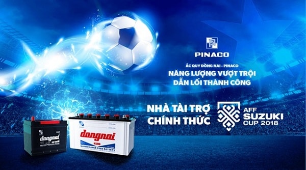 Ắc quy Đồng Nai – PINACO nhà tài trợ chính thức AFF Cup 2016 – 2018.