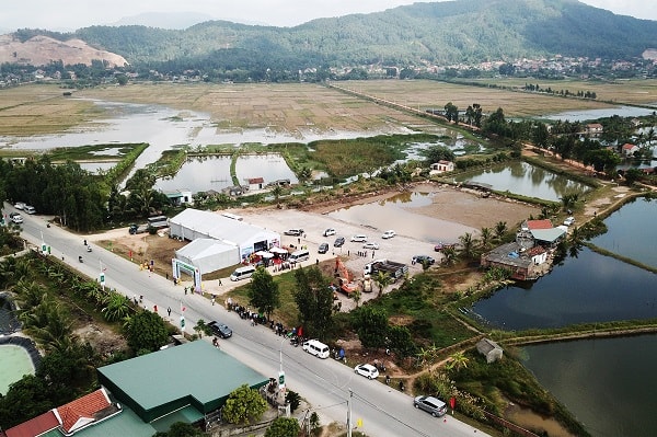 Vị trí đầu tư xây dựng Dự án đầu tư xây dựng kinh doanh cơ sở hạ tầng kỹ thuật khu công nghiệp Sông Khoai.p/