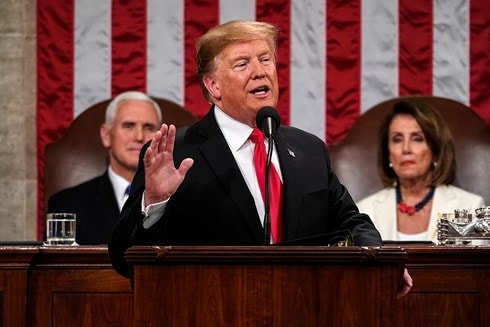 Tổng thống Mỹ Trump đọc thông điệp liên bang 2019