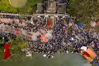 Lễ hội Cổ Loa nhìn từ trên cao