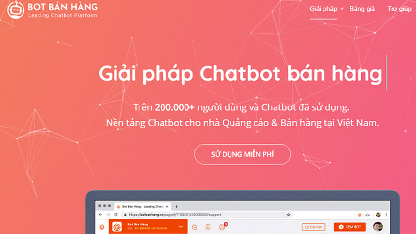 Nền tảng Bot Bán Hàng (botbanhang.vn) ra mắt người dùng vào 1/11/2017