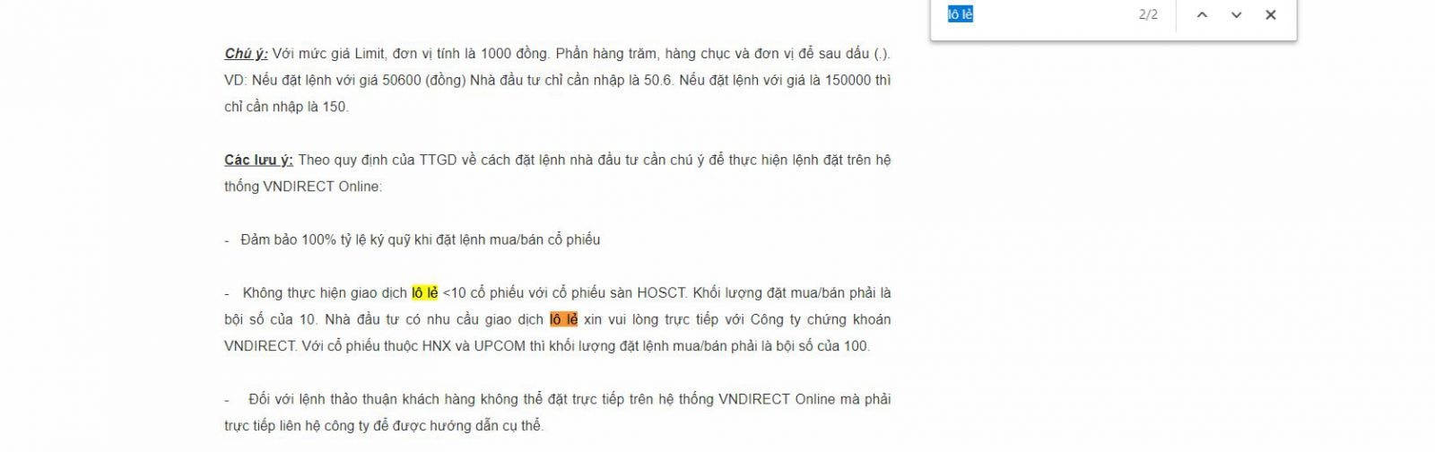 Đối với công ty CP chứng khoán VNDIRECT 