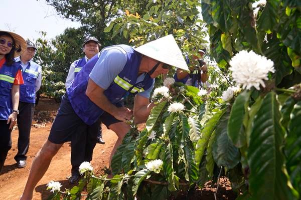 ông Greg Normanp/đã thăm nông trường cà phê Nuti Cada tại Đắc Lắk