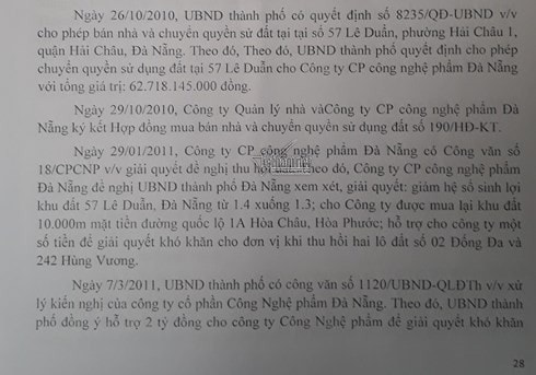 Sở Xây dựng Đà Nẵng do ông Nguyễn Ngọc Tuấn làm Giám đốc được xác định đã tham mưu, đề xuất UBND TP bán hàng loạt đất công sản giá bèo cho Phan Văn Anh Vũ