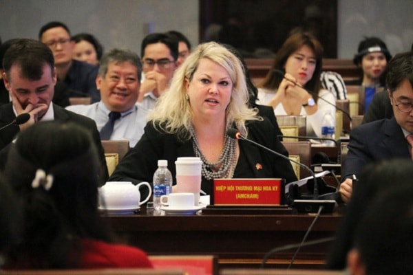 Bà Amanda Rasmussen - Chủ tịch Hiệp hội Thương mại Hoa Kỳ (AmCham)