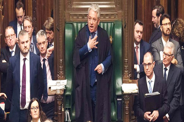 p/Chủ tịch Hạ viện John Bercow tuyên bố không cho tổ chức bỏ phiếu lần 3 về dự thảo thỏa thuận Brexit.p/Ảnh: PA