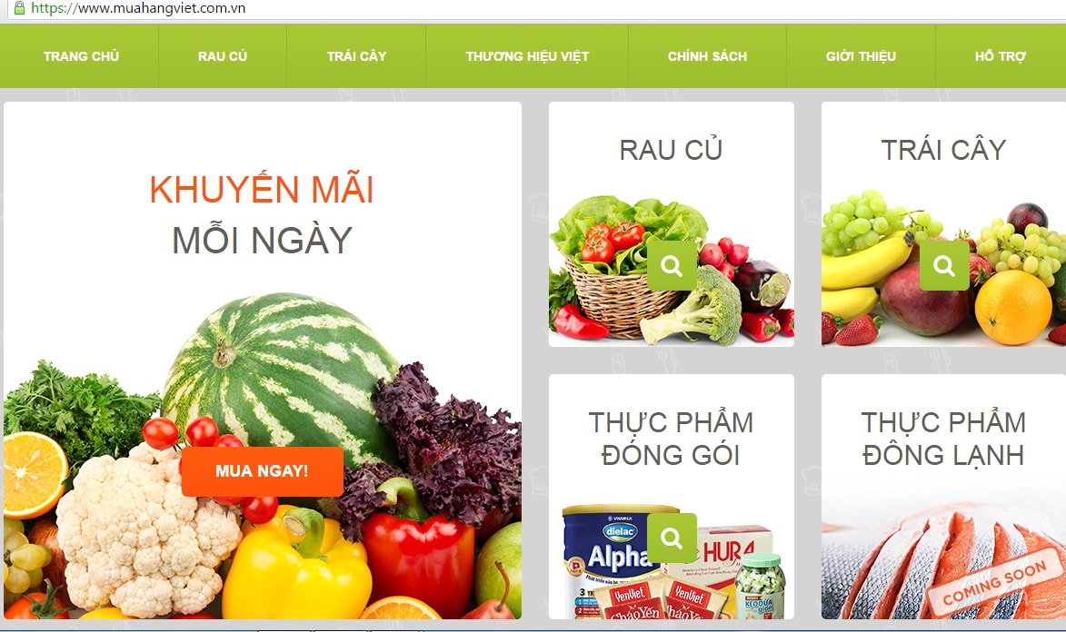 Mô hình kinh doanh thực phẩm sạch online giúp cho người tiêu dùng có nhiều lựa chọn