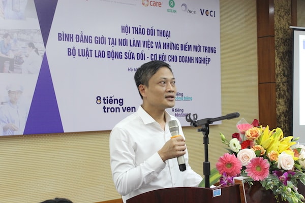 ông Mai Đức Thiện, Phó Vụ trưởng Vụ Pháp chếp/Bộ Lao động –Thương binh và Xã hội chia sẻ những điểm mới trong Dự thảo Luật lao động sửa đổi lần này.