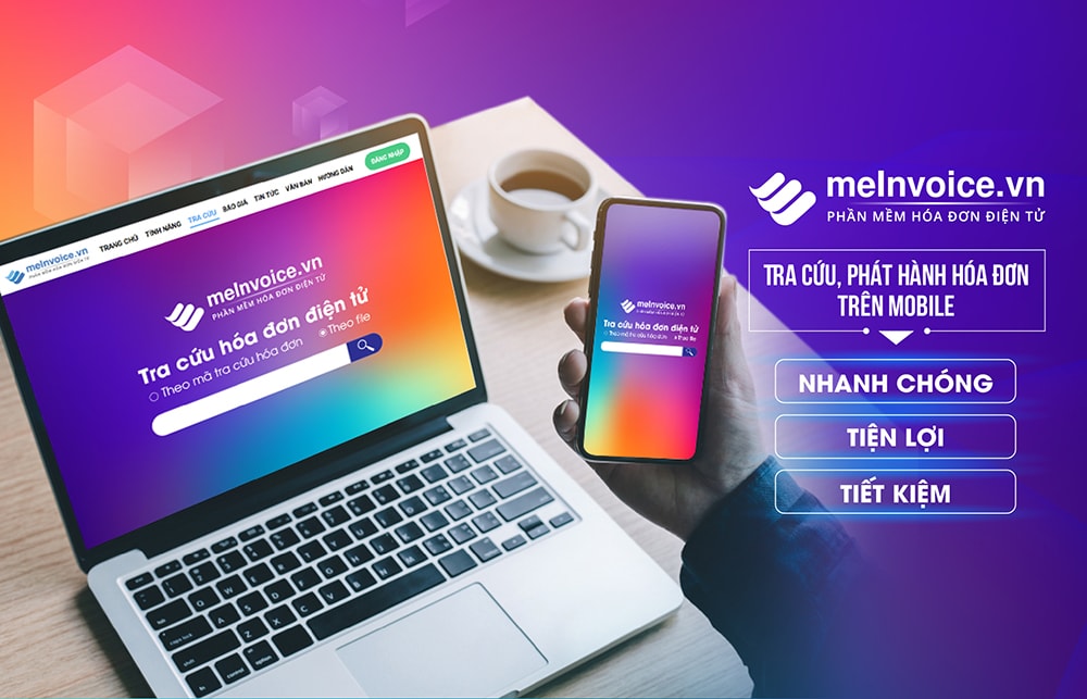Sử dụng trên mobile, meInvoice.vn mang lại sự thuận lợi tối đa trong việc sử dụng