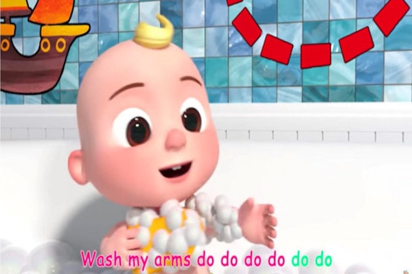 Bath Song, video nổi tiếng nhất của kênh CoCoMelon có tới 1,4 tỷ lượt xem trên YouTube. Ảnh chụp màn hình.