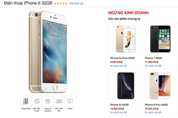 Iphone 6 ngừng kinh doanh