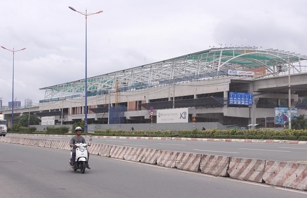 Một nhà ga tuyến metro số 1 đang vào giai đoạn hoàn thành