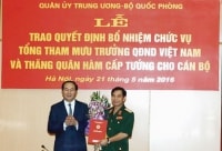 Trao quyết định bổ nhiệm Tổng Tham mưu trưởng Quân đội Nhân dân Việt Nam