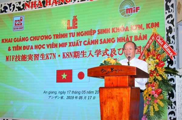 1. Ông Hồ Mạnh Dũng - Tổng giám đốc công ty MIF 'cam kết' sẽ tạo điều kiện tốt nhất cho người lao động khi làm việc nước ngoài.